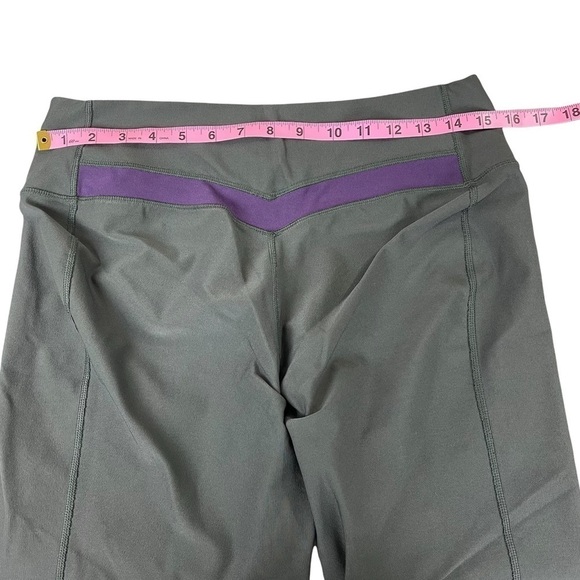 Nike Dri Fit Charcoal Gray Capri with Purple Accent - Picture 6 of 6